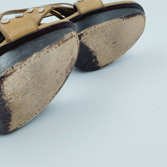 Tod's Brown Leather Strappy Open Toe Heel Sandals Women's Size 10 - Picture 8 of 11